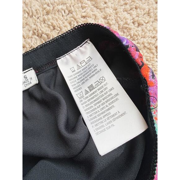 Bob Mackie Wearable Art Flowy Lined Midi Skirt S Colorful Elastic Dopamine Artsy - Picture 7 of 10